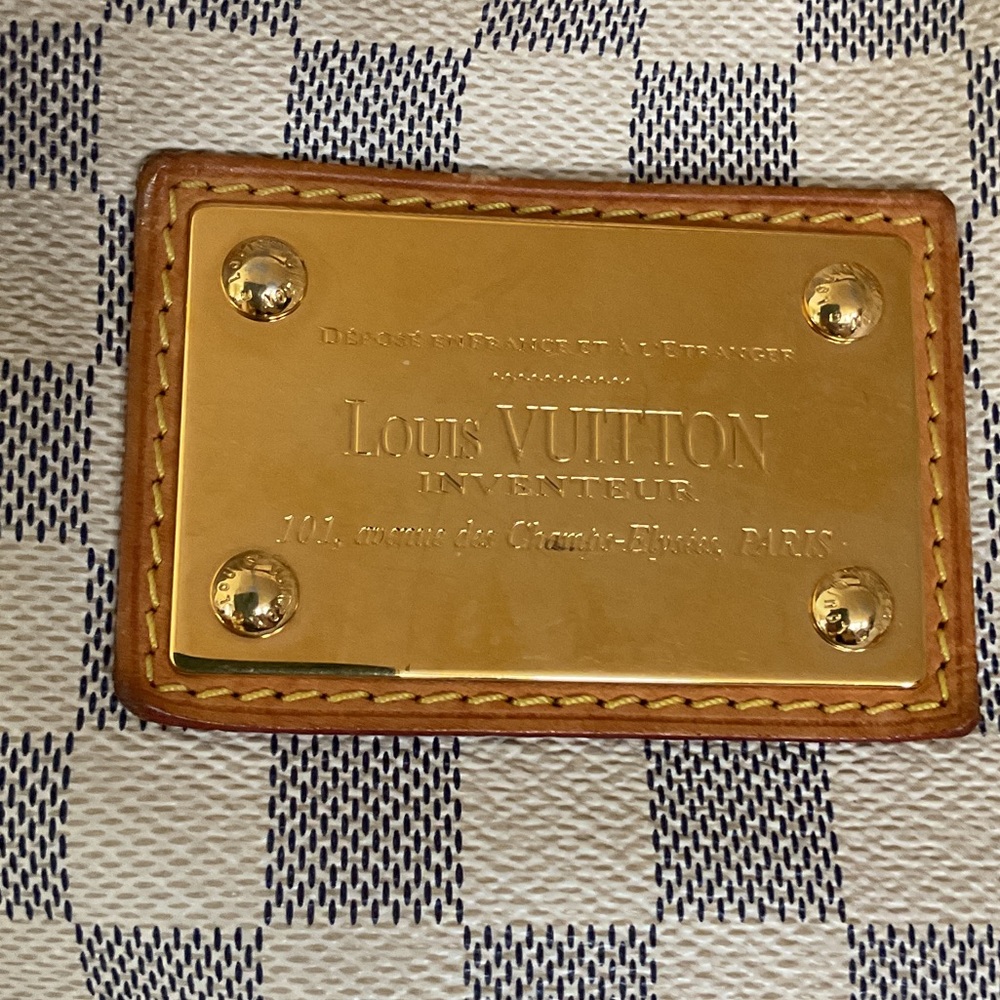 Louis Vuitton Damier Azur Hobo Bag in Cream and Brown - Picture 2 of 14